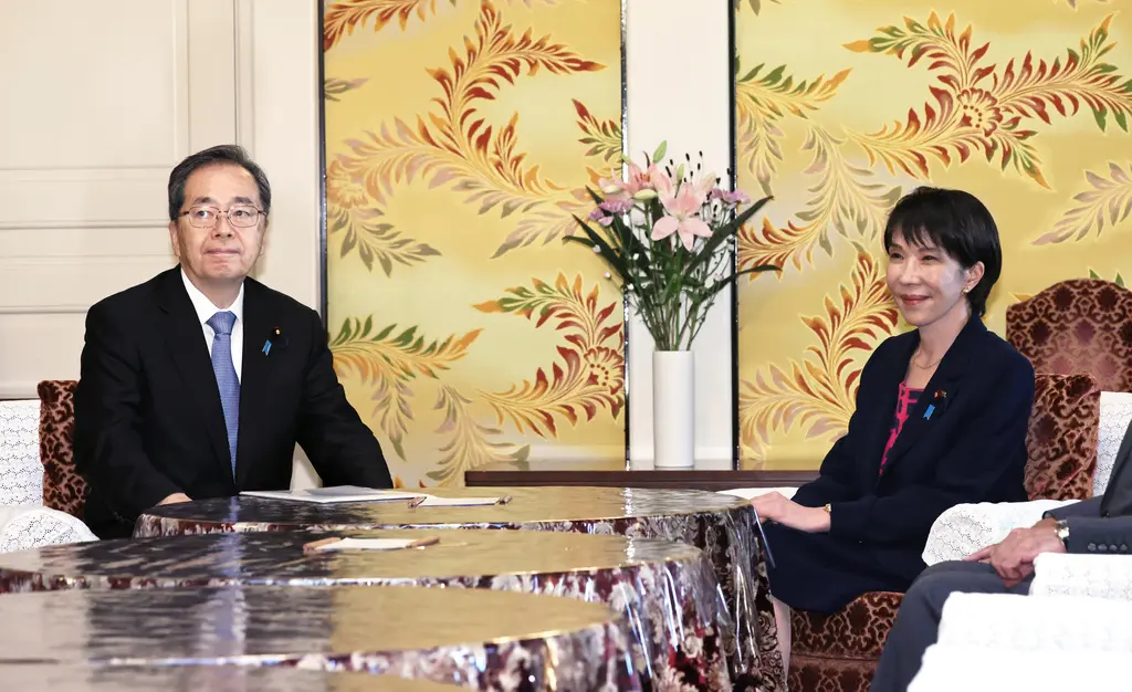 ▲日本自民黨新任總裁高市早苗今（10）日與公明黨代表齊藤鐵夫會談，會談後齊藤鐵夫宣布退出執政聯盟，且在之後的首相指名選舉中不會支持高市早苗。（圖／美聯社／達志影像）