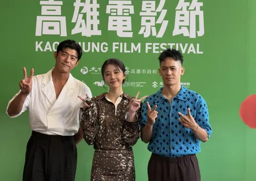 ▲王柏傑（左起）、邵雨薇、李淳出席《動物園》在高雄電影節的活動。（圖／記者蘇詠智攝）