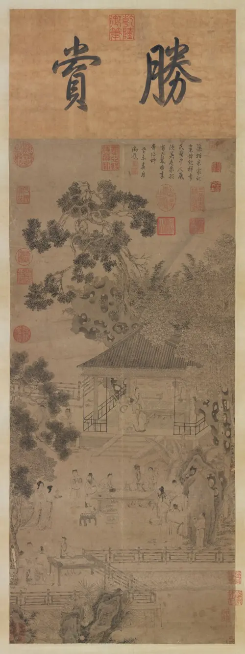 ▲明仇英西園雅集圖。（圖／故宮）