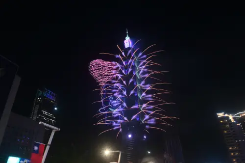 ▲2025雙十國慶101煙火＋無人機表演秀。（圖／記者林柏年攝）