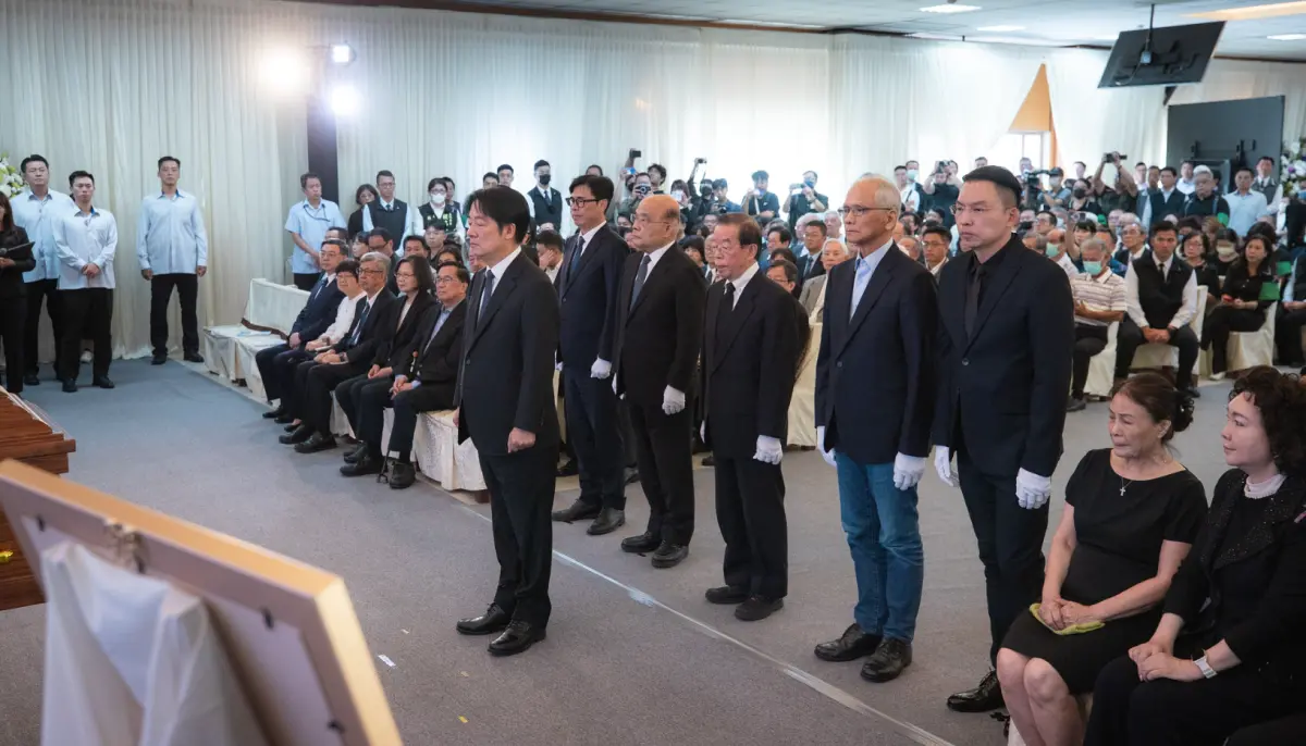 ▲張俊雄追思告別式，賴清德、蔡英文、蘇貞昌、謝長廷、游錫堃等綠營大咖出席。（圖／總統府提供）