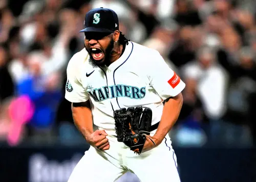 ▲美聯分區系列賽（ALDS）延長15局，水手靠著再見安打以3：2擊敗老虎，勇闖美聯冠軍賽，結束長達24年的等待。（圖／美聯社／達志影像）