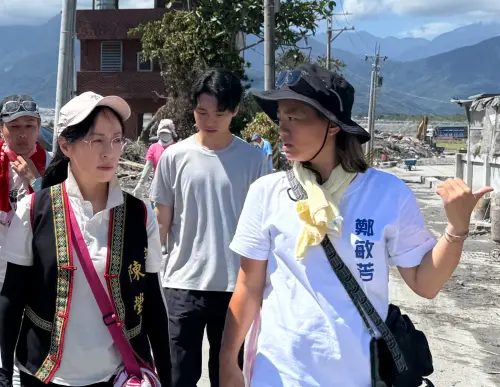 ▲陳瑩日前赴花蓮協助災民。（圖／陳瑩辦公室提供）