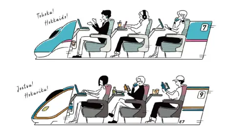 ▲日本作家福澤喬表示，在日本大眾運輸上，保持車廂的安靜是常識，能講電話、工作的車廂反而是特別設計。（圖／JR東日本官網）