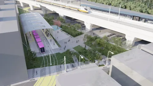 ▲泰板輕軌F28站。（圖／新北市政府捷運工程局提供）