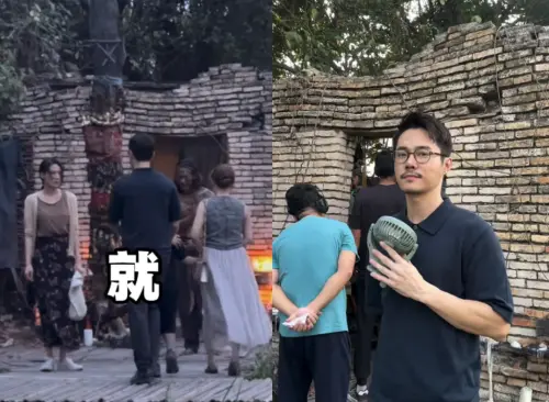 ▲李浩菖（右）得知能和舒淇（左）對戲心情激動，但其實只是擦肩而過。（圖／翻攝自IG@jonathan__l）