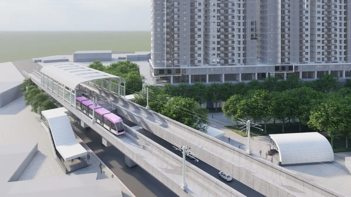 ▲泰板輕軌F28站模擬圖（圖／新北市政府捷運工程局提供）