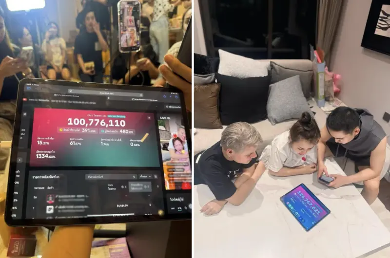 ▲泰國直播主Jennie連續4天馬拉松式直播，創下1.26億泰銖的驚人帶貨成績，成為泰國直播界傳奇。（翻攝自TikTok／Jennie全憑心情好）