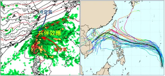 ▲氣象專家吳德榮表示，台灣東南方海面熱帶系統正逐漸靠近，可能與東北季風產生共伴效應，影響路徑仍具高度不確定性。（圖／取自氣象應用推廣基金會．老大洩天機專欄metapp.org.tw）