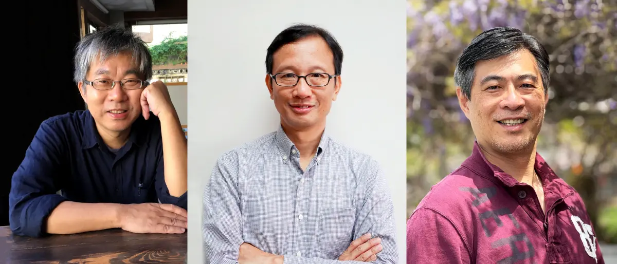 ▲圖左至右分別為台灣大學物理學系教授林敏聰、高英哲與蔣正偉。（圖／台灣大學提供）