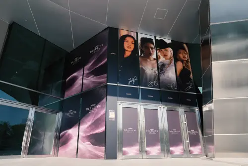 ▲BLACKPINK快閃店外觀華麗，15日於台北大巨蛋1樓正式開幕。（圖／LIVE NATION TAIWAN）