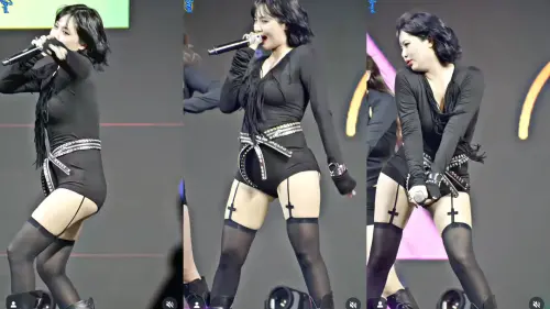 ▲泫雅在舞台上大方跳舞，不過變胖的身材卻成為焦點。（圖／IG hyuna_is_all_ilove）