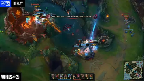 ▲20分鐘GEN在下路嘗試開亞塔坎，PSG靠近防守，不過Karsa偷到了亞塔砍。（圖／LOL Esports Flickr）