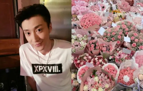 ▲喬任梁（如圖）38歲冥誕，粉絲將他的墓園布置成粉色花海。（圖／微博@OINEOINE、@娛樂小浪花er）