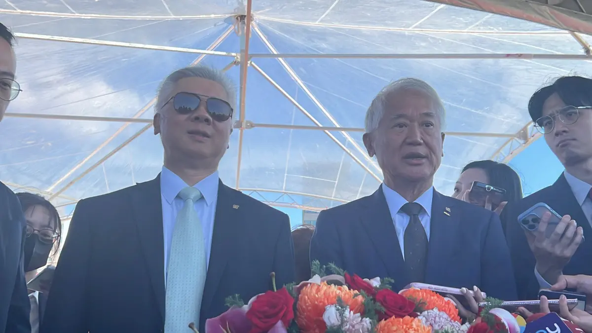 ▲新光人壽位於北投士林科技園區T17、T18的動土典禮今（16）日上午登場，台新新光金控總經理林維俊表示沒有要挑釁北市府，一切合法合規。（圖／記者顏真真攝）