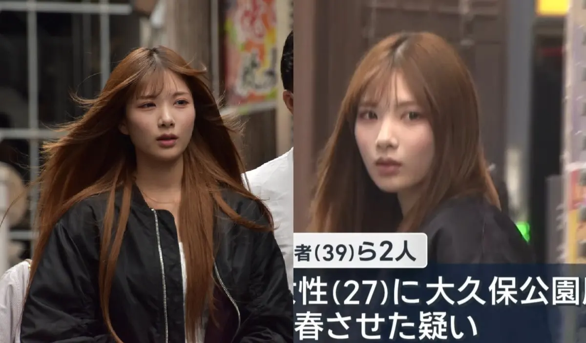 ▲日本東京一間「女孩酒吧」爆出強迫賣淫事件，不過涉嫌犯案的21歲女店員田野和彩，美貌意外引發網友熱議。（圖／翻攝自Ｘ）