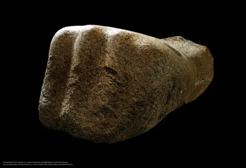 ▲拉美西斯二世巨像的拳頭，約西元前1279–1213年。（EA9）圖片版權：大英博物館理事會。（圖／奇美博物館提供）