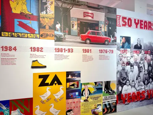 ▲CAMPER 50週年紀念展，可近距離欣賞豐富設計語彙。（圖／記者蕭涵云攝）