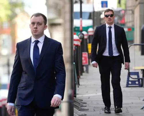 ▲涉入此案的英國前議會研究員卡什（Christopher Cash）、貝里（Christopher Berry）。（圖／美聯社／達志影像）