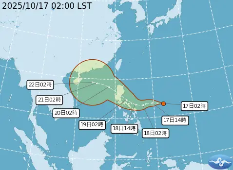 準風神雨彈砸進台灣！颱風「海陸警發布機率、路徑、雨最劇時間」
