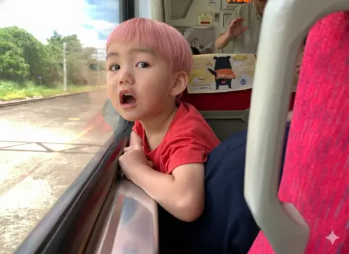 ▲用網友分享的指令製作出來的粉紅色頭髮。（圖／Gemini圖片生成）