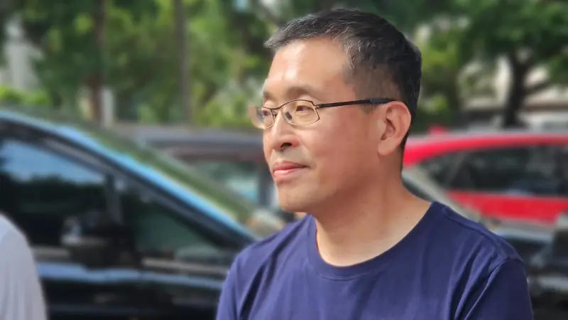    ▲林致光表示，林穎孟與他的婚姻不到10個月，在夫妻剩餘財產分配官司中要求5千多萬元，是否獅子大開口，社會自有公評。（圖／記者劉松霖攝）  