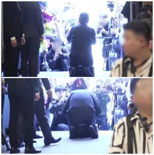 ▲孫德榮跪地求天　喊話于朦朧：來找沒用的爸爸（圖／孫腫來了YouTube）