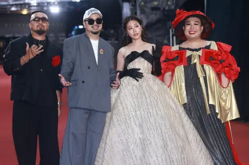 ▲《夜市王》主持群左起：美麗本人、阿達、金針菇、娘娘。（圖／NOWNEWS攝影中心）