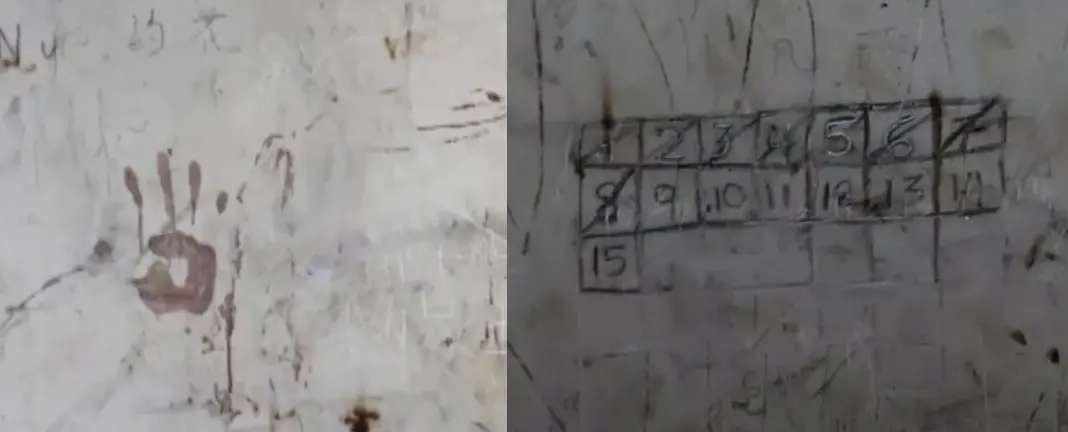 ▲中國掃蕩緬北電信詐騙犯罪集團，「徐老發」犯罪集團用暴力控制涉詐人員，小黑屋被發現血手印、刻痕，還有倖存的受害者回憶被竹片斷手筋、手指被切斷拿去泡酒。（圖／翻攝自微博）