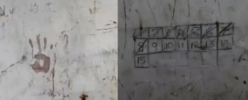 ▲中國掃蕩緬北電信詐騙犯罪集團，「徐老發」犯罪集團用暴力控制涉詐人員，小黑屋被發現血手印、刻痕，還有倖存的受害者回憶被竹片斷手筋、手指被切斷拿去泡酒。（圖／翻攝自微博）