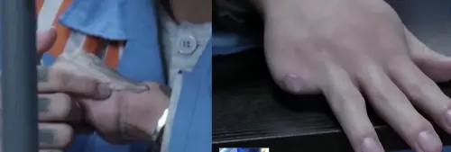 ▲中國掃蕩緬北電信詐騙犯罪集團，「徐老發」犯罪集團用暴力控制涉詐人員，小黑屋被發現血手印、刻痕，還有倖存的受害者回憶被竹片斷手筋、手指被切斷拿去泡酒。（圖／翻攝自微博）