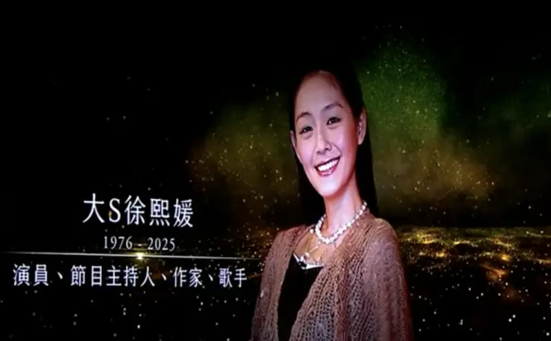 ▲大S徐熙媛出現在金鐘60緬懷已故藝人的VCR，照片中她露出燦爛笑容，讓台下許多人都看哭了。（圖／翻攝自YouTube 三立電視 SET TV）