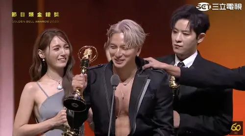 ▲棒棒堂今年得金鐘獎實境節目主持人獎，小煜當時在台上爆哭，罕見提及兒子，也淚謝老婆。（圖／三立電視）