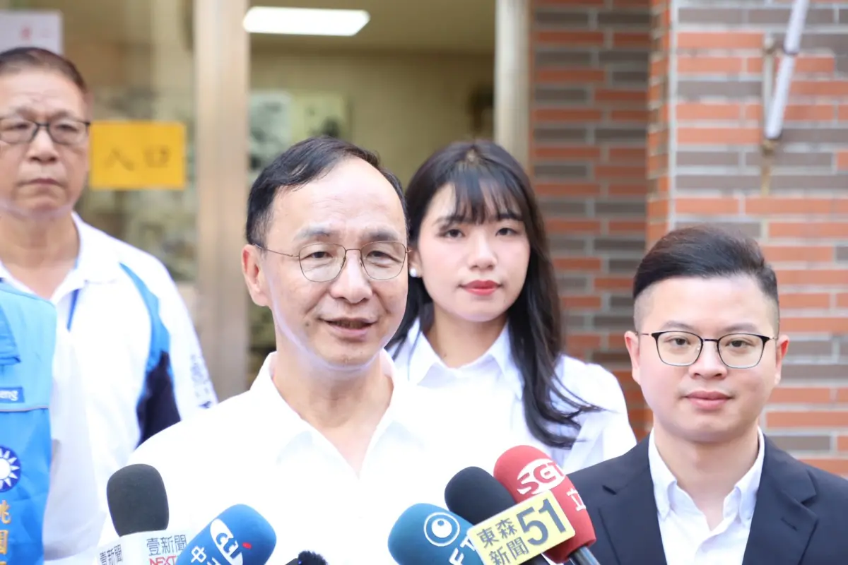 ▲國民黨主席朱立倫完成黨主席與黨代表投票。（圖／國民黨提供）