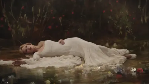 ▲泰勒絲新歌《The Fate of Ophelia》，MV靈感也是致敬經典名畫《Ophelia》。（圖／翻攝自Taylor Swift）