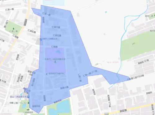 ▲桃園市八德區10月20日停水範圍。（圖／自來水公司）