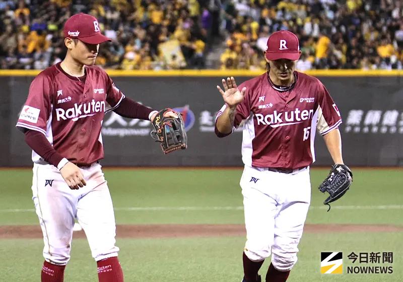 ▲樂天桃猿林子偉在季後賽、台灣大賽屢創美技，替投手擋下不少安打球。（圖／記者朱永強攝 ,2025.10.19）