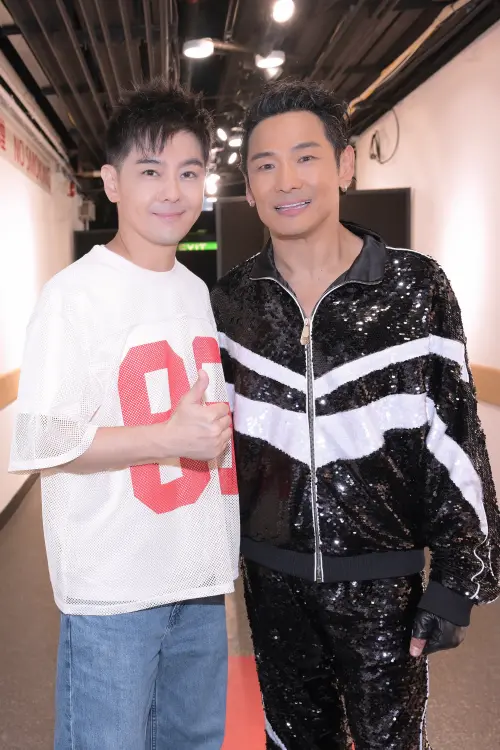 ▲杜德偉（右）和林志穎（左）私底下是好兄弟。（圖／Get up演唱會主辦方提供）