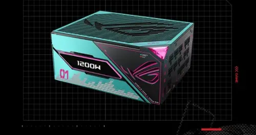 ▲初音未來特別版店源是ROG Thor 1200W Platinum III ，次世代 GaN MOSFET 提供卓越效率。（圖／欣亞數位）