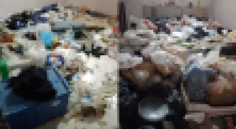 ▲國女租客退租後留下滿屋腐爛垃圾，現場臭氣衝天、令人作噁。（翻攝自The Thaiger）