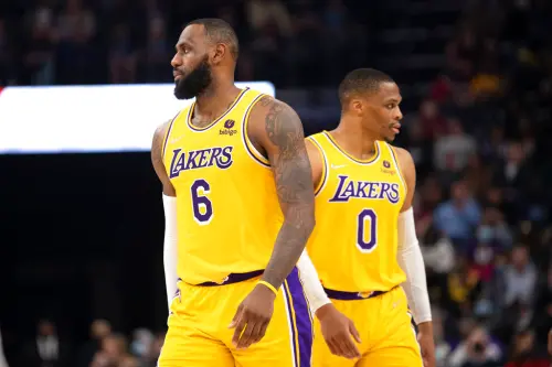 ▲湖人換來換來威斯布魯克（Russell Westbrook），這筆交易從第一天起就注定是災難。（圖／美聯社／達志影像）