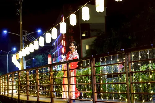 ▲台南「2025關子嶺溫泉美食節」，則將於10月25日正式開幕，圖為寶泉橋夜間裝飾。（圖／台南市政府提供）