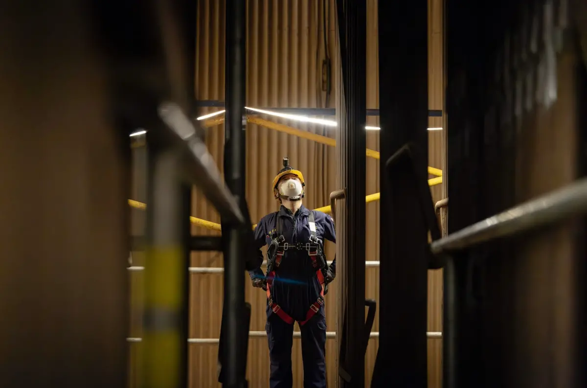 ▲台中火力發電廠鍋爐組領班張榮斌。（圖／文化總會提供提供）