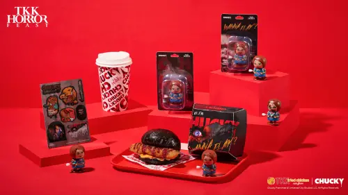 ▲頂呱呱《鬼娃恰吉》聯名餐點、周邊開搶。（圖／頂呱呱提供）