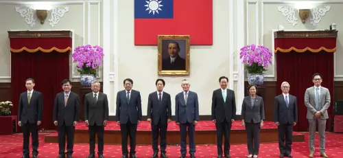 ▲總統府舉行「亞太經濟合作經濟領袖會議」代表團行前記者會。（圖／總統府提供）