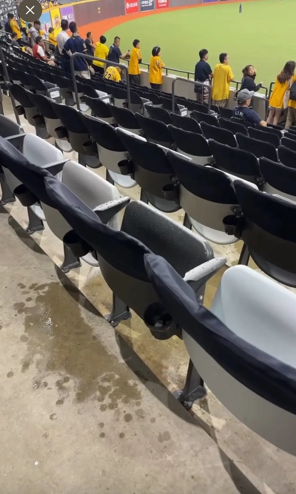 ▲中職台灣大賽大巨蛋又漏水啦！陳宥丞轟：不漏水才是意外。（圖／陳宥丞臉書）