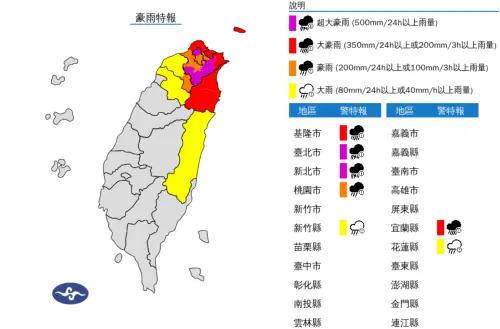 快訊／入夜雨又變大！超大豪雨範圍擴張台北、新北　明天天氣曝光
