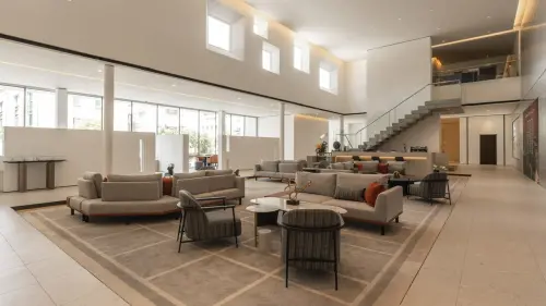 ▲ 「宏福悦接待中心」從設計、施工、使用到撤場，建構一套完整且具系統性的節能減碳流程，透過循環減量的設計，使減碳成效達到42%。（圖／海悅機構提供）