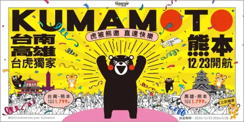 ▲台灣虎航將開航「台南－熊本」、「台南－沖繩」、「高雄－熊本」三條新航線。（圖／台灣虎航提供）