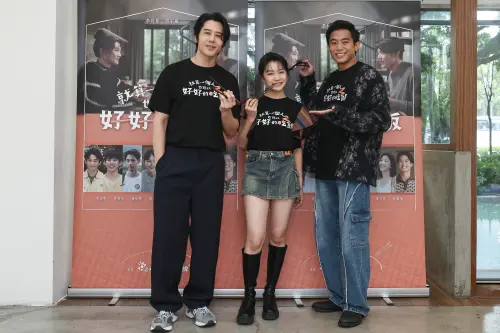 ▲胡宇威（左起）、李玲葦和初孟軒共同出席媒體茶敘。（圖／公視+提供）